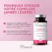 Light Leg Complex | 6 Highly Dosed Active | Red Vine - Horse Chestnut - Ginkgo Biloba - Nettle | Blood Circulation - Lymphatic Drainage | 90 Capsules | Made in France | Terravita - Buy Online on GoSupps.com