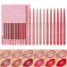 Lip Liner Set - 12 Colors Velvet Slim High Pigmented Makeup Lip Liners Waterproof Long LastingNon-marking Matt Velvet Lipstick Pen for Daily/Travel/Party/Work