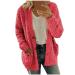 Hanxiulin fleece jacket plush jacket cuddly jacket sweatshirt women on both sides transition jacket warm outdoor cardigan coat hoodies for women xxl pink