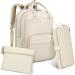 Rainsmore Baby wrap backpack large diaper bag Backpack with stroller belts and wrap pad on the way Diaper bag baby bag apricot beige