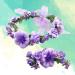 Crown Headbands & Flower Wreath Garlands | purple Hair Wreath & Bracelet for Wedding & Festival | International Shipping - Buy Online on GoSupps.com