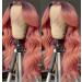 ANDRIA Pink Long Lace Front Wig 24 Inch Loose Wave - Heat Resistant Synthetic Ombre Wig for Women - Buy Online on GoSupps.com