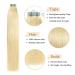 Yilite Tape Extensions Real Hair - Bleichblond 60cm 20 Pieces/Pack 50g Invisible Skin Weft Tape In Extensions (#613) - Buy Online on GoSupps.com