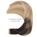 Buy If-alife Tape Extensions | 20Pcs Real Hair 26 Inch Dark Brown to Chestnut Brown & Dirty Blonde Highlights - Silky Straight Remy Invisible Skin Weft - Buy Online on GoSupps.com