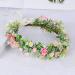 amangul Delicate Wedding Flower Decor Crowns Hair Hoops with Adjustable Ribbon for Women Wedding Party Photoshoot(Pink) - Buy Online on GoSupps.com