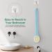 Long Handle Body Back Scrubber - Exfoliating Shower Brush Light Blue - Buy Online on GoSupps.com