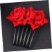 Housoutil 1pc Fancy Hair Accessories for Women Womens Hair Accessories Black Barrettes Red Rose Flower Hair Comb Rose Hair Accessories Pearl Hair Comb Rose Hair Comb Roses Headgear Bride - Buy Online on GoSupps.com