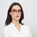 JOOX Square Blue Light Blocking Reading Glasses | Burgundy Spring Hinge Readers | 1.5x Magnification for Women and Men - Buy Online on GoSupps.com
