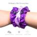 BasicSense Luxurious Mulberry Silk Hair Scrunchies - Set of 3 Skinny Large Scrunchies in Purple Assortment - Buy Online on GoSupps.com