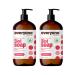 Everyone 3-in-1 Soap, Body Wash, Bubble Bath, Shampoo, 32 Ounce (Pack of 2), Ruby Grapefruit, Coconut Cleanser with Organic Plant Extracts and Pure Essential Oils (Packaging May Vary) Ruby Grapefruit 32 Ounce, 2 Count