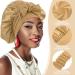 Abeillo Silk Sleep Bonnet - Adjustable Satin Cap for Women - Soft Elastic Band - Gold - Buy Online on GoSupps.com