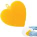 SENZZ Silicone Sponges for Dishes - Food Grade Fruit Vegetable Cleaning Brush | Soft Kitchen Scrubber Reusable Non-Scratch Dish Cleaning Tools for Fruits Vegetables and Dishes Yellow Heart - Buy Online on GoSupps.com