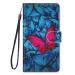 Miagon Full Body Wallet Case for Samsung Galaxy J6 2018 Colorful Pattern Design PU Leather Flip Cover with Magnetic Closure Stand Card Slot Red Butterfly Samsung Galaxy J6 2018 Red Butterfly
