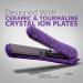 Royale 100% Ceramic Tourmaline Ionic Flat Iron - 2-in-1 Straightener & Curler | Anti-Static Anti-Frizz Technology | Purple Zebra Soft Touch - Perfect Hair in One Pass - Buy Online on GoSupps.com