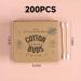 Buy 2 Boxes of 200 Eco-Friendly Bamboo Cotton Swabs - Biodegradable Plastic Free & Portable - Buy Online on GoSupps.com