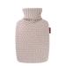Hugo Frosch Hot Water Bottle Classic Plant 1.8 l with Organic Knitted Cover Sand