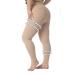 Plus Size 5XL Medical Compression Pantyhose for Women & Men 20-30 mmHg Graduated Compression Leggings Opaque Footless Waist High Compression Stockings for Edema Varicose Veins Flight DVT Beige 5X-Large 20-30mmhg Footless Beige