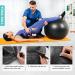 Thick Anti-Slip Exercise Ball for Pregnancy & Physical Therapy - 26 Black Fitness Balance Ball with Air Pump - Home Gym & Office Yoga Pilates Equipment - Buy Online on GoSupps.com