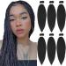Xusuperb Pre Stretched Braiding Hair Short 1b Black 20 inch for short Easy Braids Extensions Black Kanecalon Kunsthaar 6 Packs Soft Knotless Yaki Lichen Hair extensions (1b) 50.8 cm (6 -pack) 1b