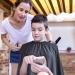 Buy Salon Hair Cutting Cape - Stylish Polyester Pongee Hairdresser Cape for Family & Daily Trimming Complex Styling in Black - Buy Online on GoSupps.com