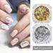 Holographic Nail Art Sequins Glitter Kit - 4 Boxes Set, Aluminum Foil Sequins for Nails - Gold & Silver Irregular Glitter Flakes, Mirror Chrome Powder - Nail Decorations - Buy Online on GoSupps.com