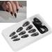 Press On Nails Coffin Press On False Nail Tips Black False Nails Artificial Nails Fake Solid Color Solid Color Fake Nails Ballerina Nail Art Tips Sets - Buy Online on GoSupps.com