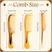 3-Piece Hair Comb Set: Tail, Wide Tooth, & Fine Comb | PROUSKY Anti-Static Hairdressing Combs in Yellow - Buy Online on GoSupps.com