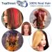 TopDirect 18 Inch Real Hair Exercise Head - Hairdresser Practice Doll with Clamp & DIY Hairstyle Set - Brown - Buy Online on GoSupps.com