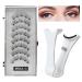 False Eyelashes Reusable Magnetic Eyelashes 2 Pair 3D Eyelashes With Applicator Waterproof Magnetic False Eyelashes No Glue Magnetic Eye Lashes Applicator Included Eyelashes Natural For All-Day