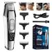 KEMEI Trimmer Cordless Hair Clipper for Men Professional Electric Beard Trimmers Barber Hair Cuttings Kit Zero Gapped T Blade Detailers Trimmers for Men KM-5027 Silver