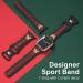 Stylish Designer Silicone Apple Watch Band with Charms - Ultra Black/Green/Red Butterflies - 38mm/40mm/41mm - Buy Online on GoSupps.com