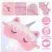 Heyu-Lotus Cute Unicorn Animal Plush Kids Eye Masks for Sleeping - 4 Pcs Set - Pink, White, Colorful - Ideal for Girls, Children, Adults - Buy Online on GoSupps.com