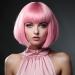 PLANTURECO Pink Wig and Party Sunglasses Pink Wigs for Women Pink Wig with Bangs Light Pink Wig Pink Bob Wig Pink Cosplay Wigs and Party Wigs - Bachelorette Party Wigs Decorations Favors - Buy Online on GoSupps.com