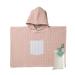 Molis & Co.Batheponcho for children from 5-6 years.Stripes.Hooded beach towel.Light and compact bathrobe for children.(Oeko-Tex 100).Altrosa 5-6 years