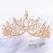 Unicra Gold Baroque Crown & Tiara - Rhinestone Wedding Queen Princess Bridal Hair Accessory for Women and Girls - Buy Online on GoSupps.com