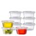 Pantry Value 200 Sets - 2 oz. Jello Shot Cups with Lids, Small Plastic Condiment Containers for Sauce, Salad Dressings, Ramekins, & Portion Control 2 oz. - Clear