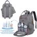 Large Dikaslon Diaper Bag Backpack - Multifunctional Baby Bag with Pacifier Holder & Stroller Straps for Parents (Gray) - Buy Online on GoSupps.com