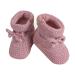 Royal Icon Baby Booties 0-3 Months - Baby Boys Girls Booties Warm and Safe Baby Slippers - Knitted Bow Baby Boots - Newborn Bootees for Babies Ri359 0 Months Rose Gold Ri359