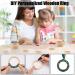 Rosewinec 10-Piece Baby Wooden Rings Set | 80mm Teething Rings for Infants | Safe Wood Teether & DIY Craft Bracelet - Buy Online on GoSupps.com