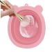 Youpo Silicone Make Up Brush Cleaning Mat Bear-shaped Brush Cleaning Pad Makeup Brush Cleaner Cleaning Pad And Scrubber Cleaning Tool For Brushes Sponges Pink Color