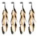MWOOT 4Pcs Feather Hair Clips Boho Hair Extensions with Clip Comb Hippie Hair Accessories for Women Indian Tassels Beads Feather Hair Piece Handmade Festival Headdress Accessories