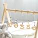 Wooden Baby Play Gym Toy Set - Animal Hanging Toys for Infants, Teething Rings, Handmade Nontoxic Beech Wood Rattle (5pcs White) - Buy Online on GoSupps.com