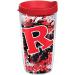 Tervis Made in USA Double Walled Rutgers University Scarlet Knights Insulated Tumbler Cup Keeps Drinks Cold & Hot, 16oz - Red Lid, Splatter 16oz - Red Lid Splatter