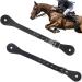 2 Pcs Leather Spur Straps Single Ply Spur Straps Western Man Woman Adjustable Boot Straps for Thigh High Boots 6 Holes Spur Straps Riding Leather Spur Straps 9.9 Inches Black
