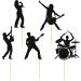 Ercadio 25 Pack Rock Band Cupcake Toppers Black Glitter Band Cupcake Picks Rock Pop Music Theme Cupcake Picks Music Concert Theme Birthday Party Cake Decorations Supplies Pattern-4 - Buy Online on GoSupps.com
