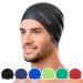 Limmys women and men bath cap - 100% silicone bathing cap - high quality - stretchy and comfortable swimming caps - available in different attractive colors unit size Schwartz H