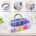Quefe 2-Tier Diamond Painting Storage Container - 88 Slot Clear Bead Organizer for DIY Diamond Art Craft Jewelry - Buy Online on GoSupps.com