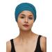 SAKUCHI Chemo Hats Solid Sleep Cap Women's Bamboo Soft Headwear Cancer Cap Teal