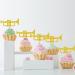 Set of 24 Trumpet Cupcake Toppers for Music Theme Birthday Gold Glitter Trombone Music Instrument Sign Cupcake Toppers Cake Decorations for Baby Shower/Wedding Party Supplies - Buy Online on GoSupps.com