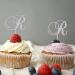 Initial R Cupcake Toppers Single Letter Monogram Name Floral Wreath Romance For Wedding Anniversary Party Decorations Reusable Personalized 26Letters Bridal Shower Gifts Glitter Silver 6PCS Style-3 - Buy Online on GoSupps.com